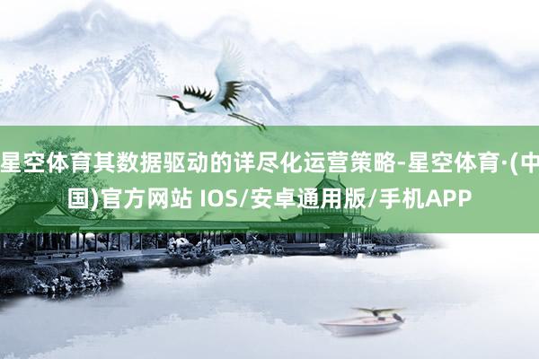星空体育其数据驱动的详尽化运营策略-星空体育·(中国)官方网站 IOS/安卓通用版/手机APP